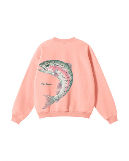 The Catch & The Keeper Rainbow Trout Couple Fishing Crewneck Set