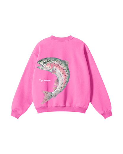 The Catch & The Keeper Rainbow Trout Couple Fishing Crewneck Set