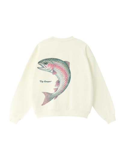 The Catch & The Keeper Rainbow Trout Couple Fishing Crewneck Set