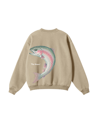 The Catch & The Keeper Rainbow Trout Couple Fishing Crewneck Set
