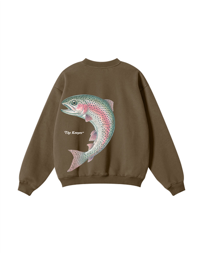 The Catch & The Keeper Rainbow Trout Couple Fishing Crewneck Set