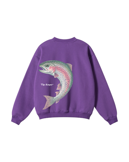 The Catch & The Keeper Rainbow Trout Couple Fishing Crewneck Set