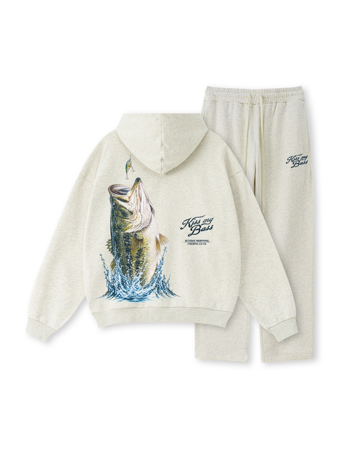 Kiss My Bass Sunday Morning Fishing Hoodie