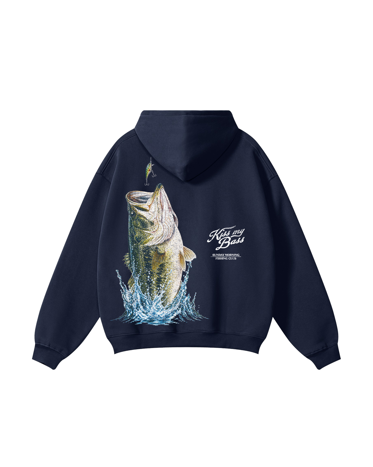 Kiss My Bass Sunday Morning Fishing Hoodie