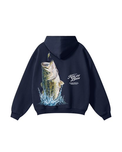 Kiss My Bass Sunday Morning Fishing Hoodie