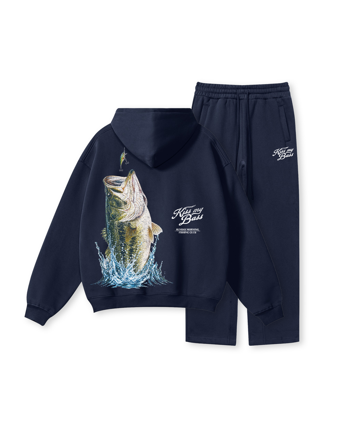 Kiss My Bass Sunday Morning Fishing Hoodie