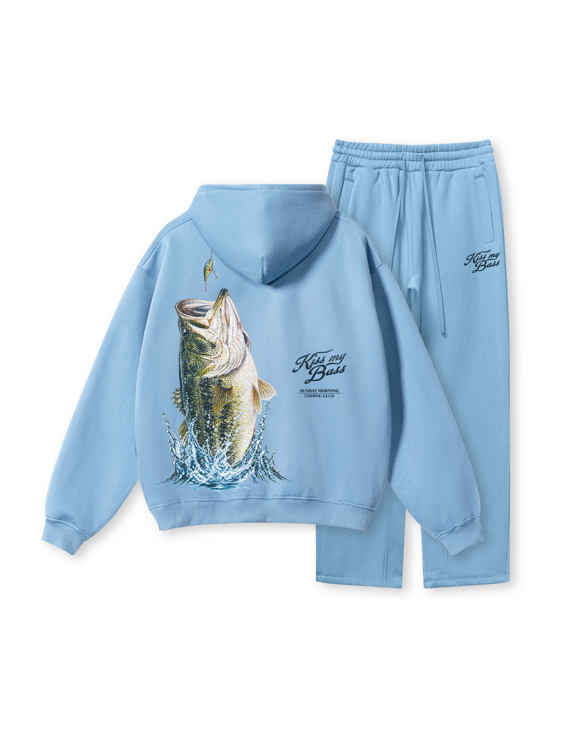 Kiss My Bass Sunday Morning Fishing Hoodie