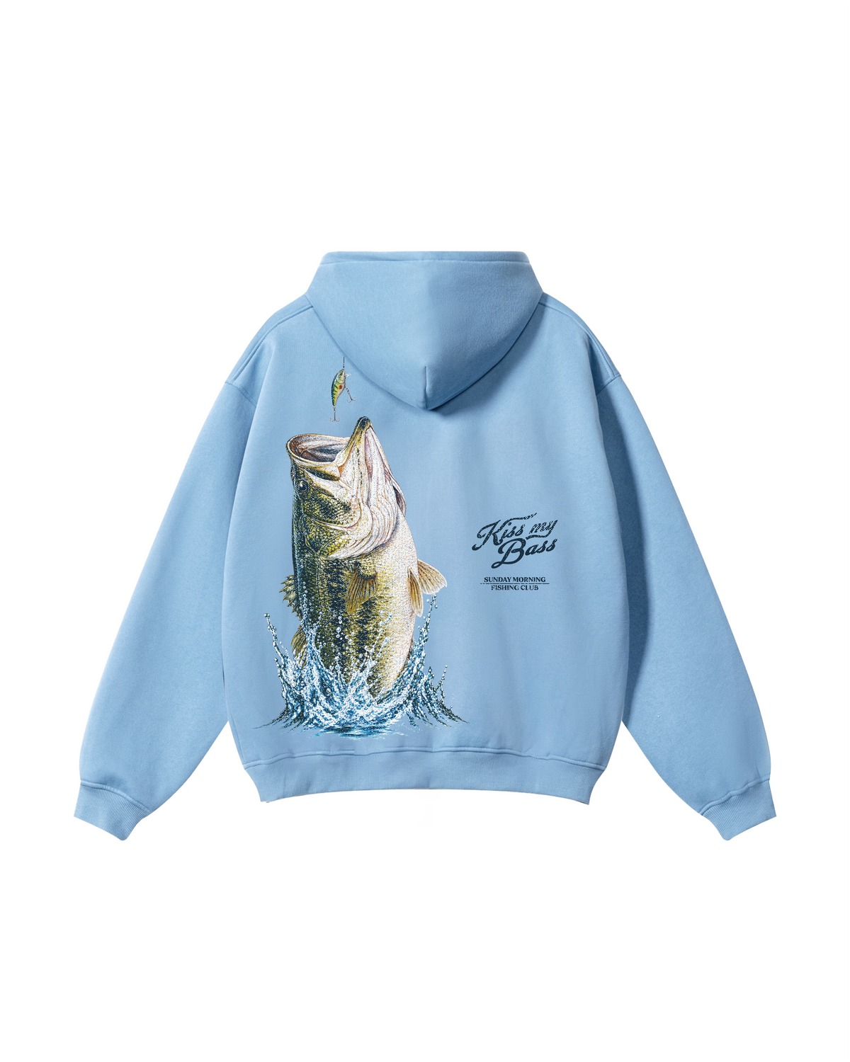 Kiss My Bass Sunday Morning Fishing Hoodie