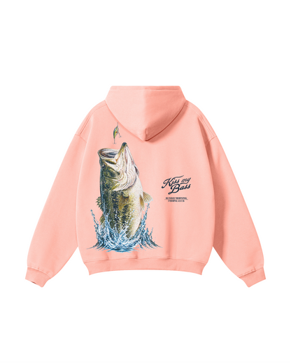 Kiss My Bass Sunday Morning Fishing Hoodie