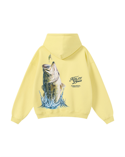 Kiss My Bass Sunday Morning Fishing Hoodie