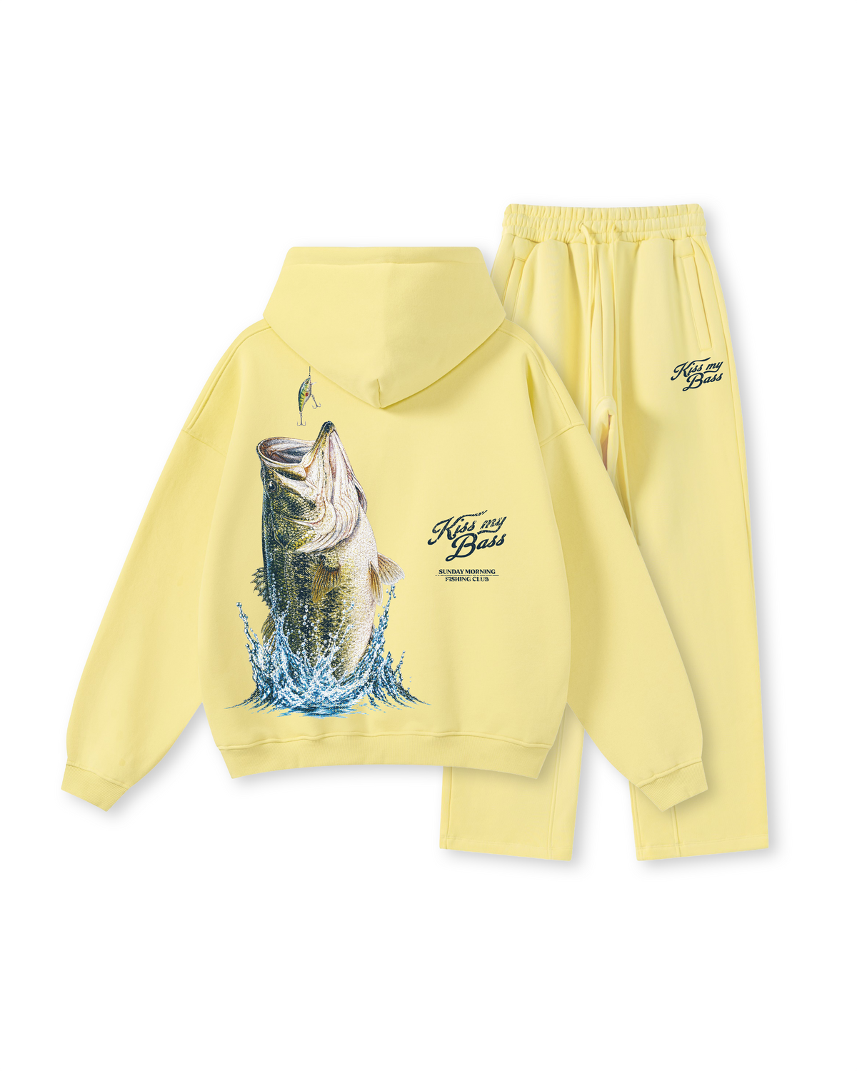 Kiss My Bass Sunday Morning Fishing Hoodie