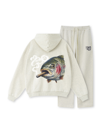 Smokin' Rainbow Trout Fishing Hoodie