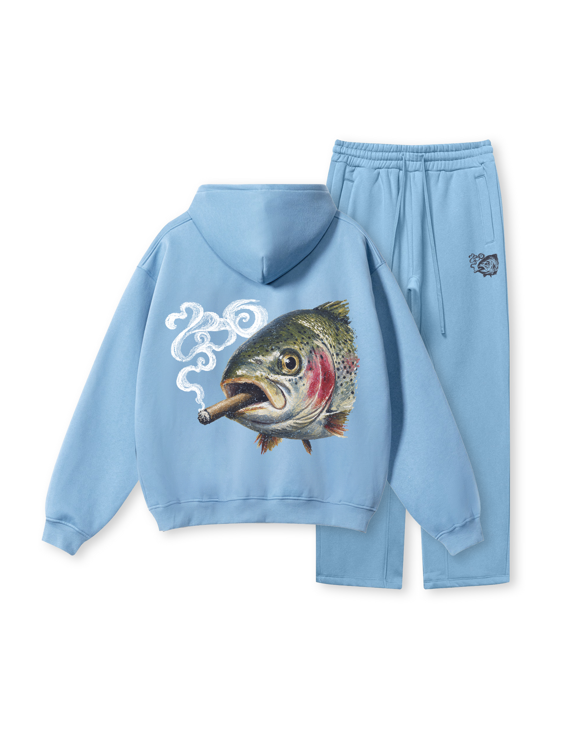 Smokin' Rainbow Trout Fishing Hoodie