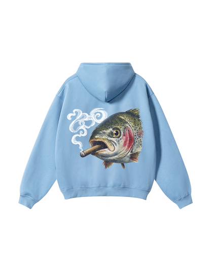 Smokin' Rainbow Trout Fishing Hoodie