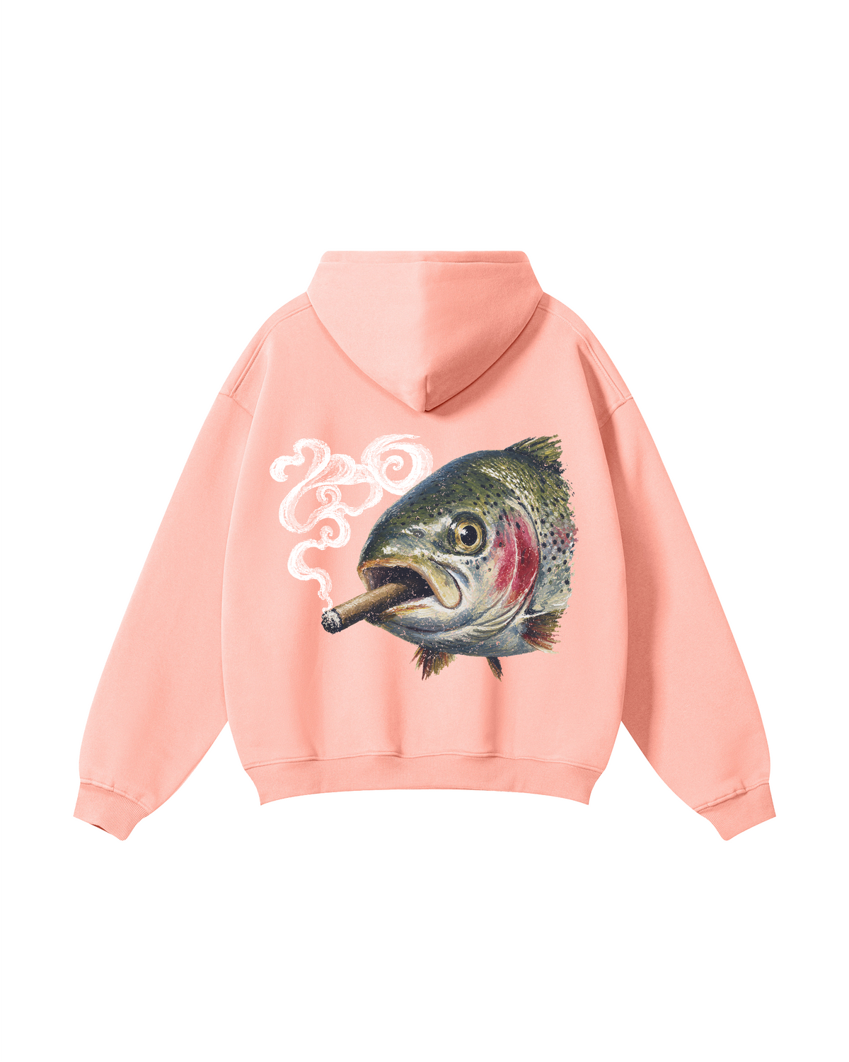 Smokin' Rainbow Trout Fishing Hoodie