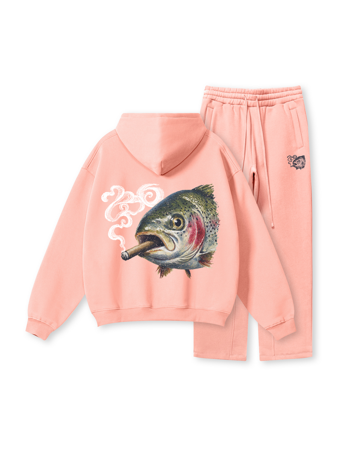 Smokin' Rainbow Trout Fishing Hoodie