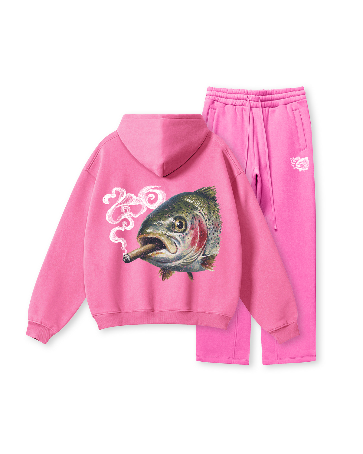 Smokin' Rainbow Trout Fishing Hoodie