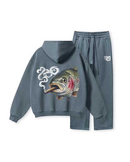 Smokin' Rainbow Trout Fishing Hoodie