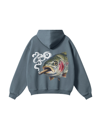 Smokin' Rainbow Trout Fishing Hoodie