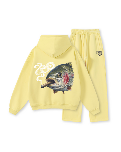 Smokin' Rainbow Trout Fishing Hoodie
