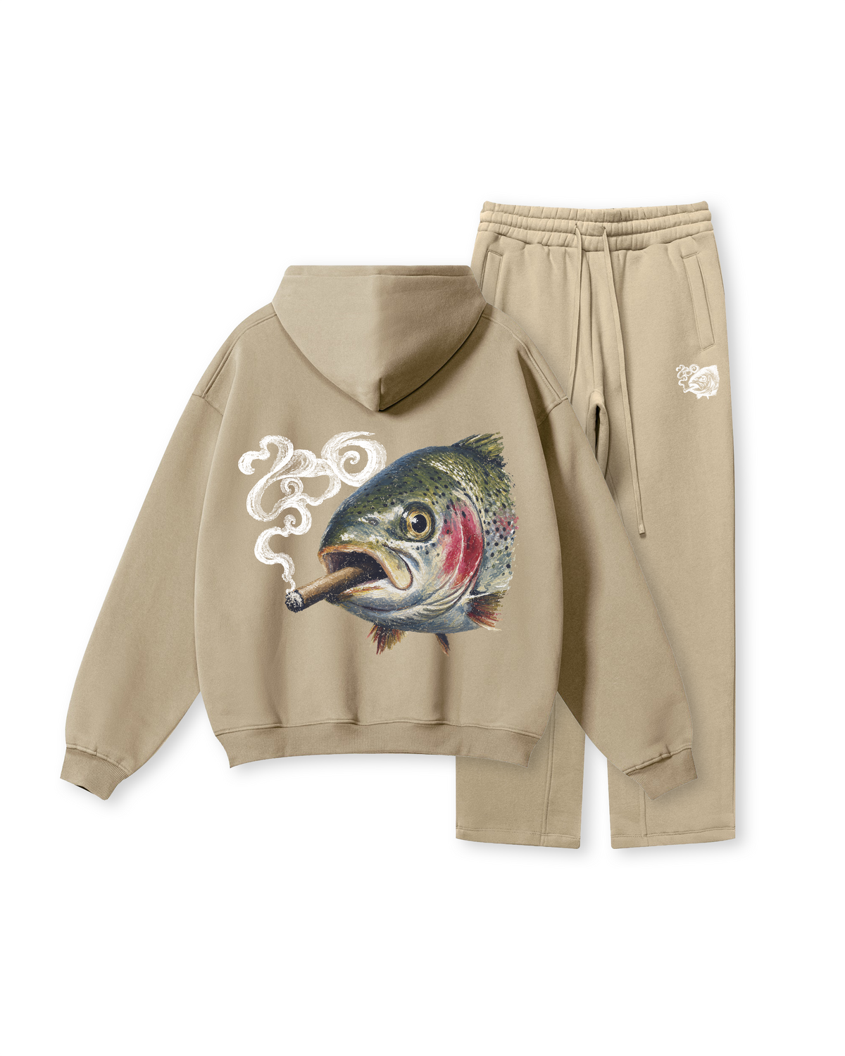 Smokin' Rainbow Trout Fishing Hoodie