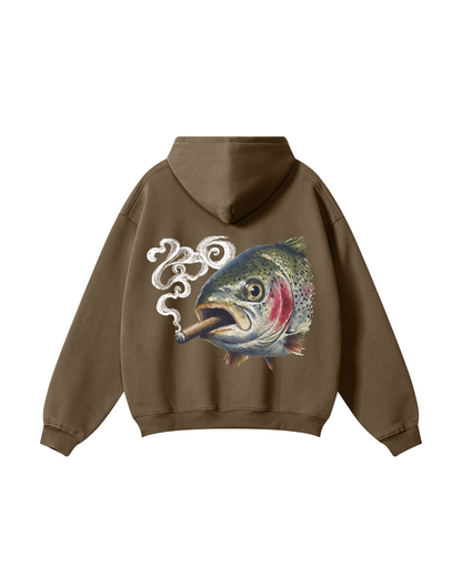 Smokin' Rainbow Trout Fishing Hoodie