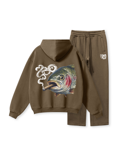 Smokin' Rainbow Trout Fishing Hoodie