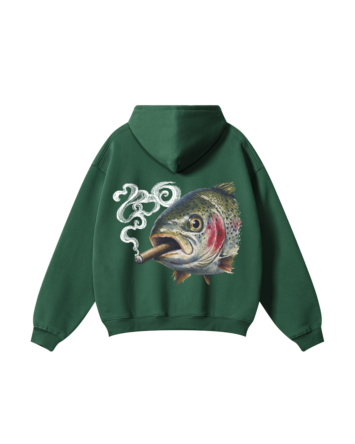 Smokin' Rainbow Trout Fishing Hoodie
