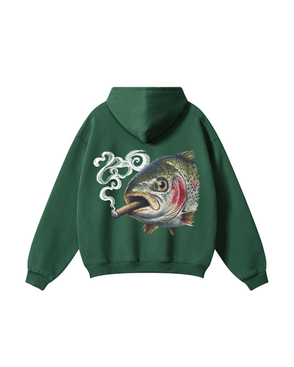 Smokin' Rainbow Trout Fishing Hoodie