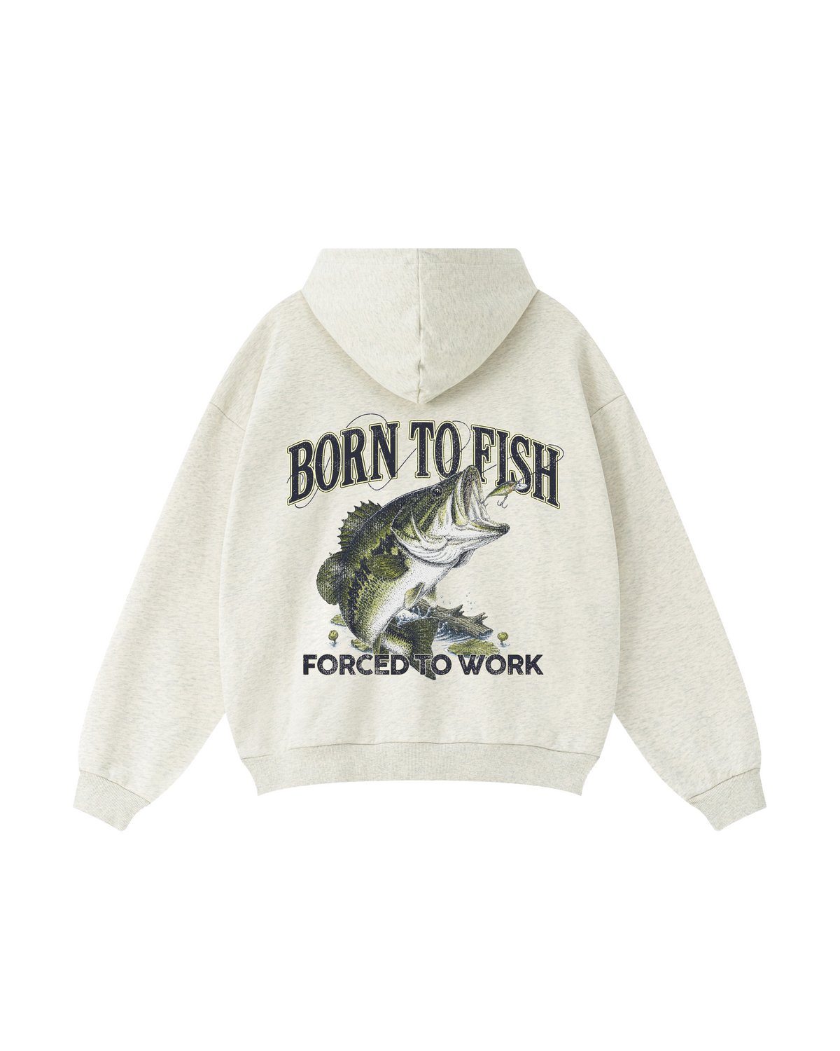 Born to Fish Forced to Work Bass Fishing Hoodie