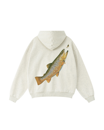 Where the Brown Trout Rise Fly Fishing Hoodie
