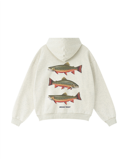 Vintage Brook Trout Field Guide Hoodie