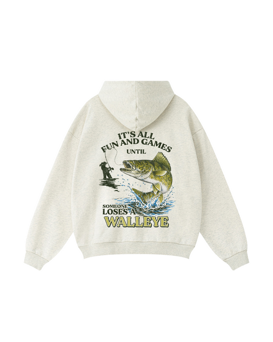 All Fun and Games Walleye Fishing Hoodie