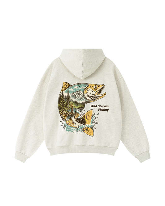 Where Wild Waters Run Brown Trout Fishing Hoodie