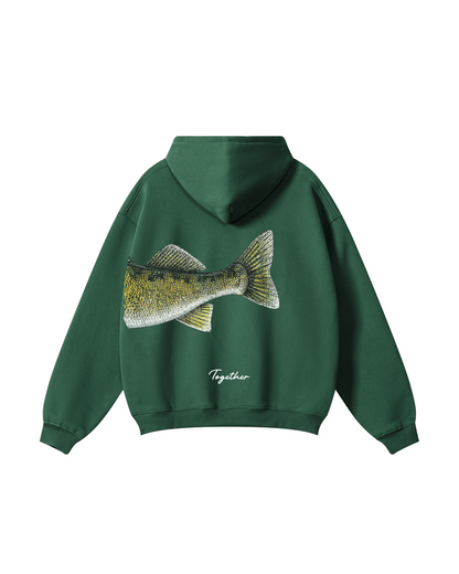 Better Together Walleye Matching Couple Fishing Unisex Hoodie Bundle