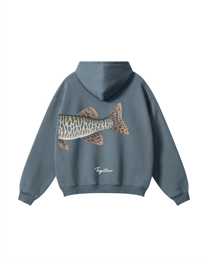 Better Together Muskie Matching Couple Fishing Unisex Hoodie Bundle