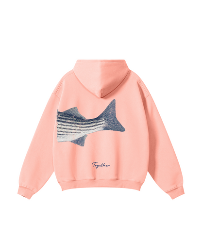 Better Together Striped Bass Matching Couple Fishing Unisex Hoodies Bundle
