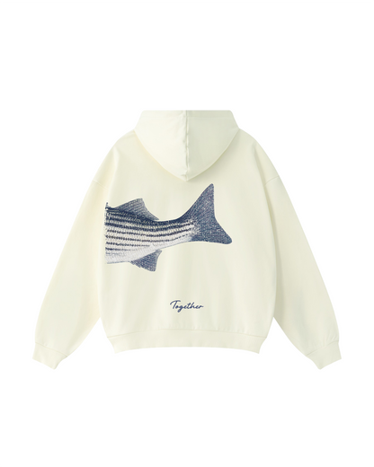 Better Together Striped Bass Matching Couple Fishing Unisex Hoodies Bundle