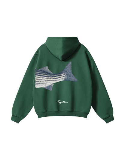 Better Together Striped Bass Matching Couple Fishing Unisex Hoodies Bundle