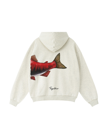 Better Together Sockeye Salmon Matching Couple Fishing Unisex Hoodies Bundle