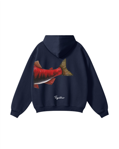 Better Together Sockeye Salmon Matching Couple Fishing Unisex Hoodies Bundle
