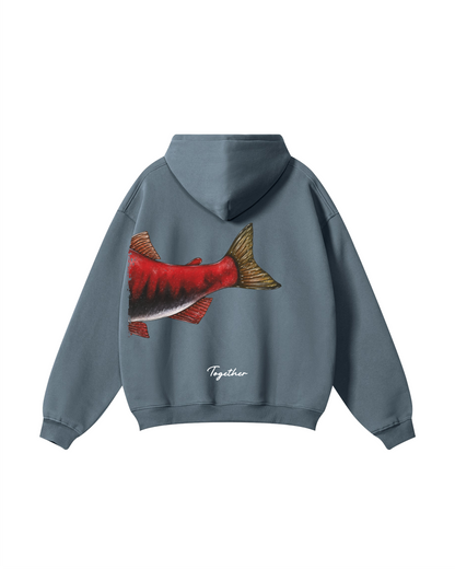 Better Together Sockeye Salmon Matching Couple Fishing Unisex Hoodies Bundle