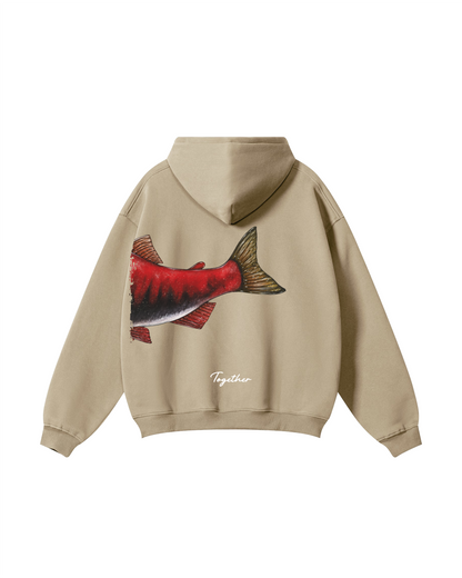 Better Together Sockeye Salmon Matching Couple Fishing Unisex Hoodies Bundle
