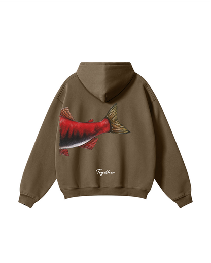 Better Together Sockeye Salmon Matching Couple Fishing Unisex Hoodies Bundle