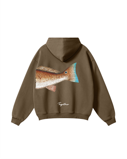 Better Together Redfish Matching Couple Fishing Unisex Hoodies Bundle