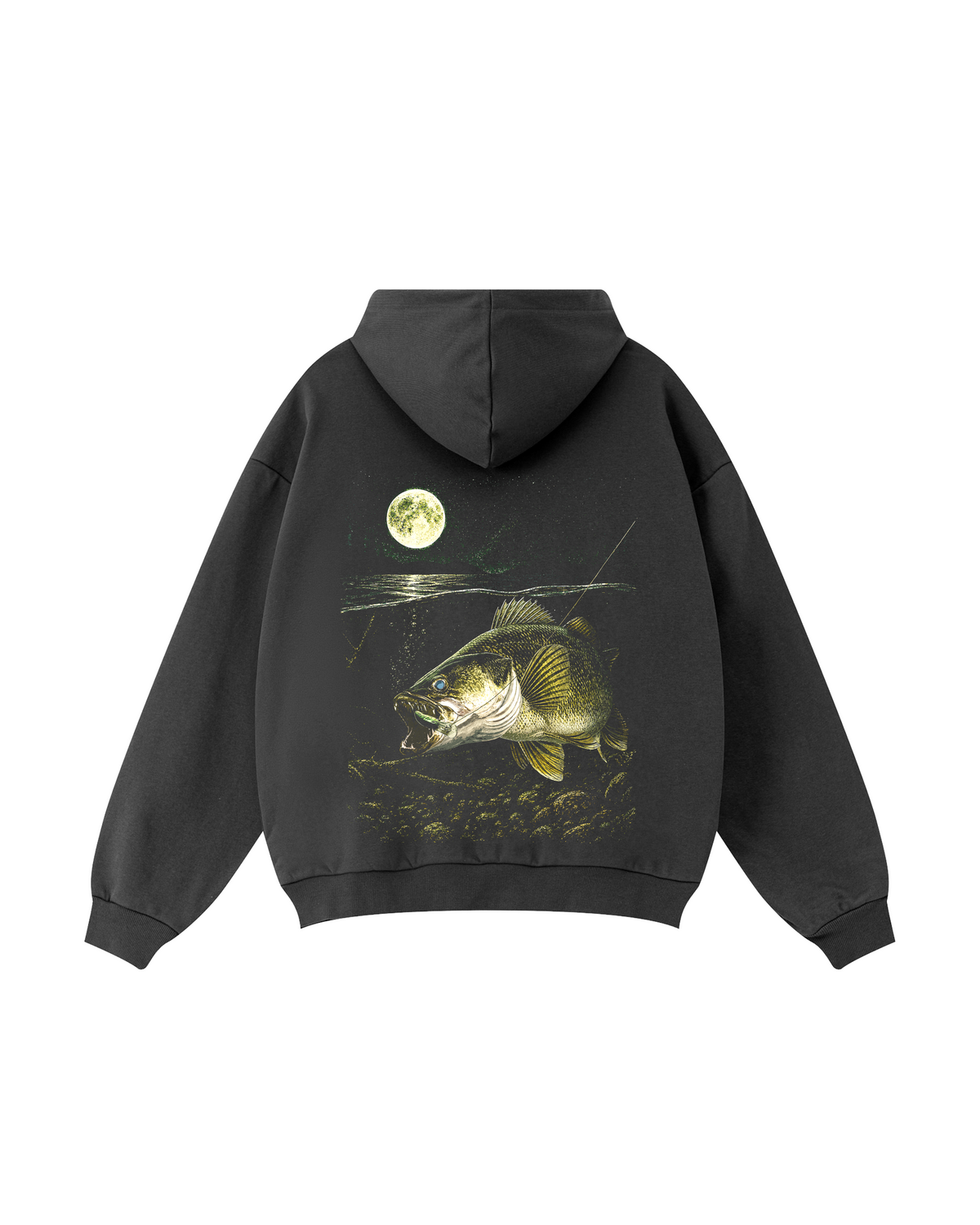 Under the Walleye Moon Night Fishing Hoodie