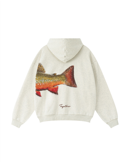 Better Together: Brook Trout Fishing Couple Hoodie Set