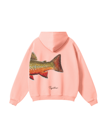 Better Together: Brook Trout Fishing Couple Hoodie Set