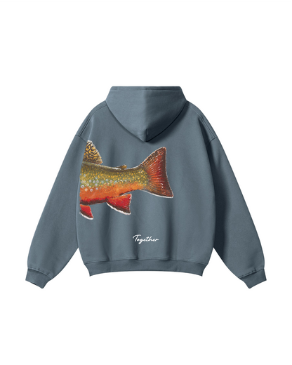 Better Together: Brook Trout Fishing Couple Hoodie Set