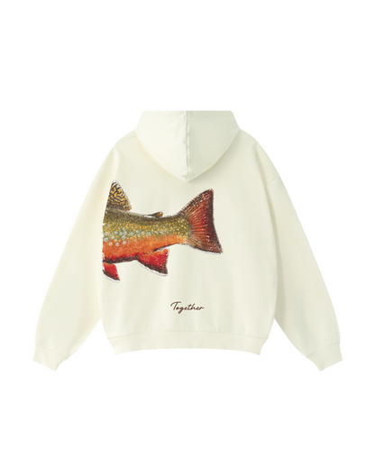 Better Together: Brook Trout Fishing Couple Hoodie Set